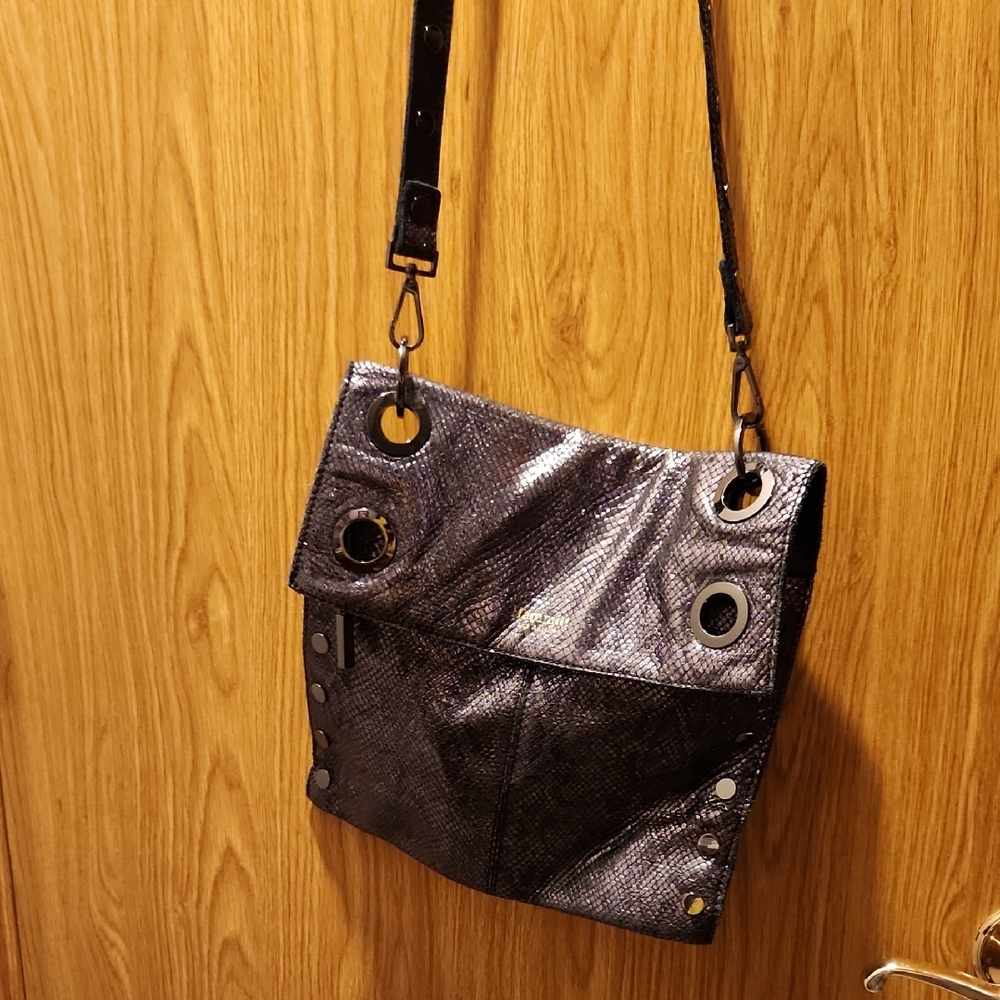 Hammitt Large Montana Snakeskin Metallic Bag